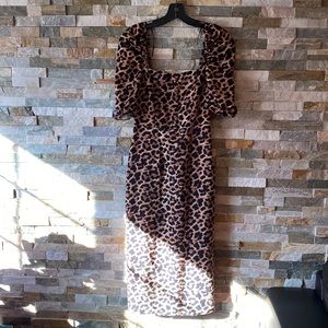 Leopard Zara dress size xsmall